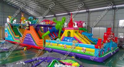 Коммерческий надувной батут "Невероятные приключения" 24*9*9 м