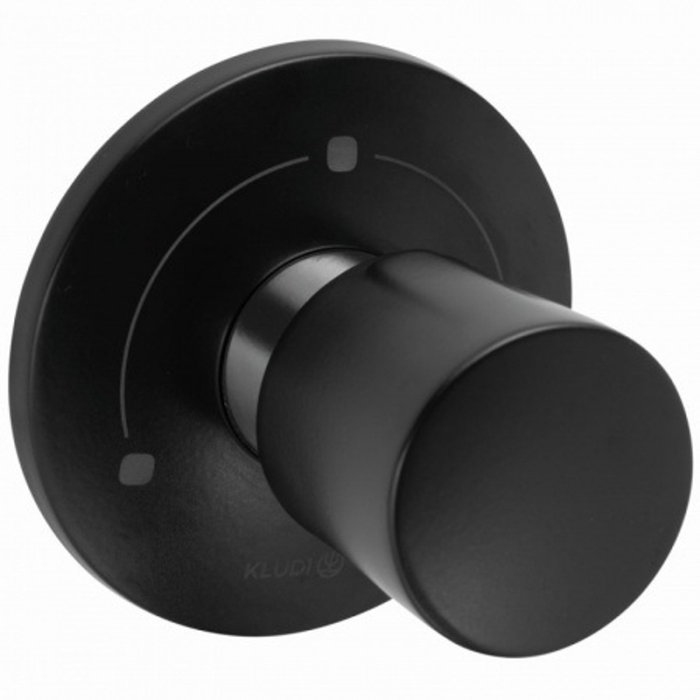 Переключатель потоков Kludi Balance на 3 положения, внешняя монтажная часть, чёрный матовый/хром (528468775)