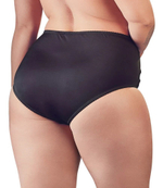 Женские трусы с кружевными вставками и кольцами (Размер: XXL) (Цвет: черный)