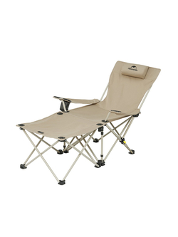 Кресло туристическое Naturehike Nightfall T05J с секцией, 149х52х79 см, до 120 кг, бежевое
