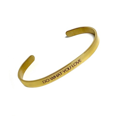 Мотивационный браслет Do what you love Gold