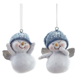 GAEM Фигурка декоративная подвесная "Снеговик", L4,5 W4 H5,5 см, 2в.