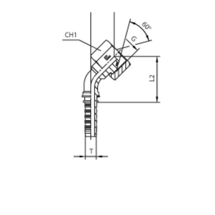 Фитинг DN 38 BSP (Г) 2 (45)  (штифтованная гайка) (o-ring)