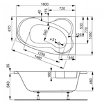 Акриловая ванна VAGNERPLAST MELITE 160x105 Right
