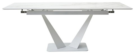 Стол М-City DISAUR Ниагара 140 Белый мрамор, стекло, Белый