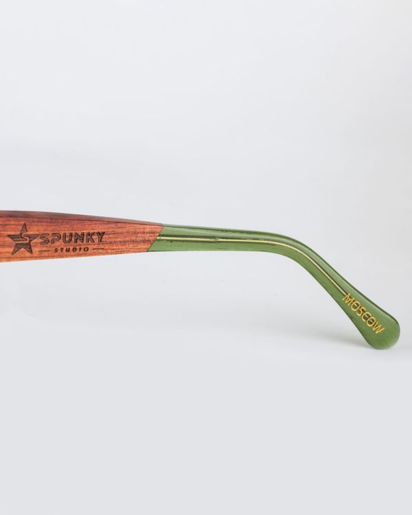 Очки солнцезащитные Oliver 5 Green wood / Dark brown - фото 6