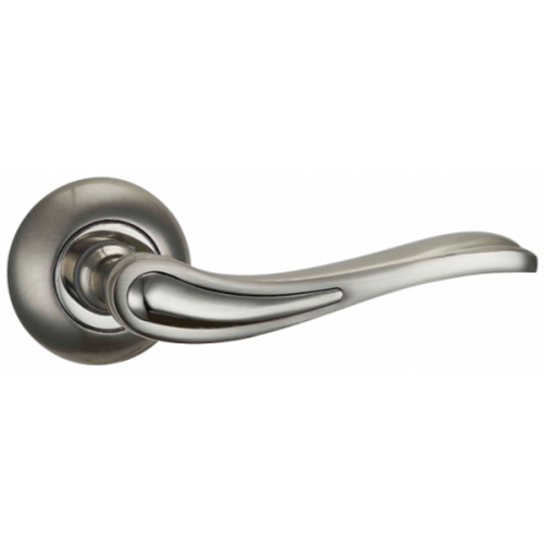 Ручка круг Пуэрто AL 517-08, цвет никель матовый/никель блестящий алюминий (гарантия - 8 лет)