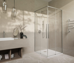 Душевой уголок Slim-N VSS-4SN8010CLBN, 1000*800, брашированный никель, стекло прозрачное