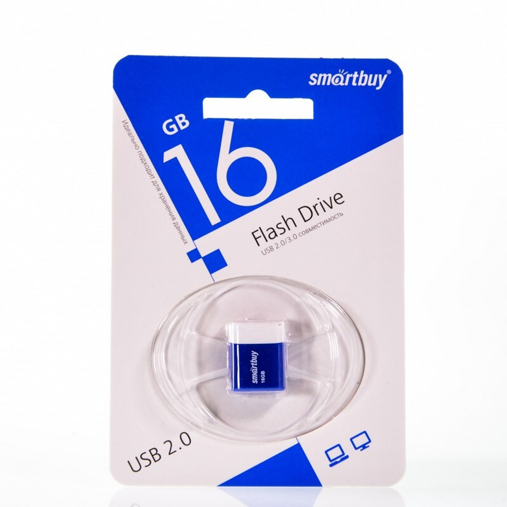 USB карта памяти 16ГБ Smart Buy Lara (синий) (SB16GBLARA-B)