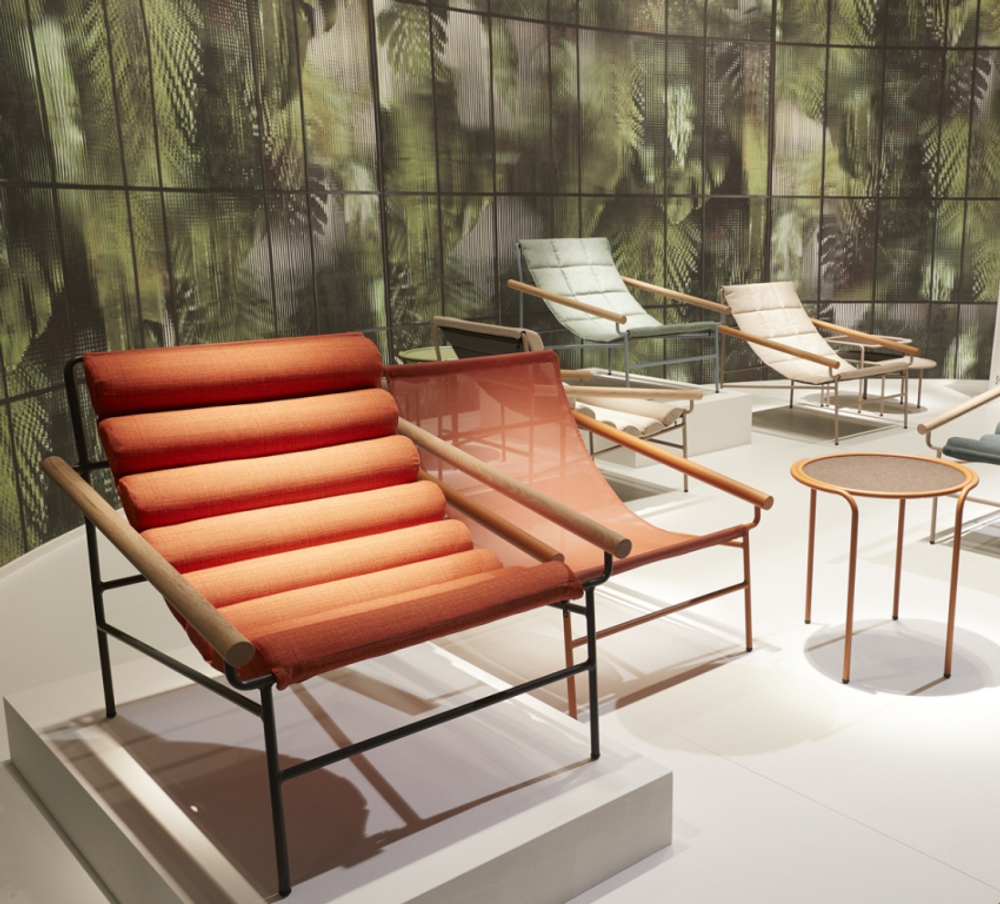 Кресло лаунж металлическое Scab Design Dress Code Glam Indoor, терракотовый, черный