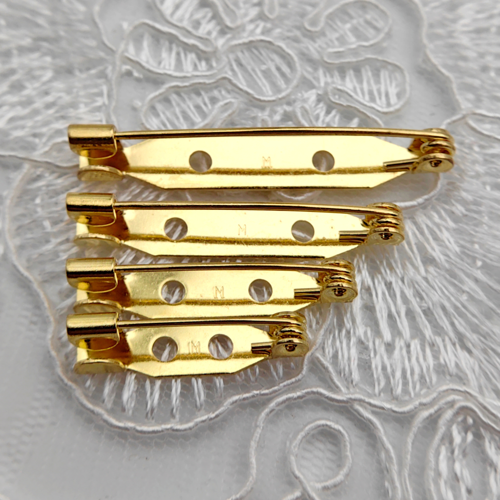 Булавка для броши японская, покрытие золото 18k