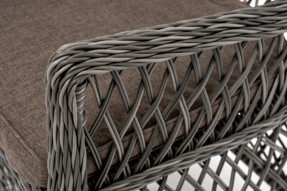 "Эспрессо–80 L" обеденная группа плетеная, цвет графит