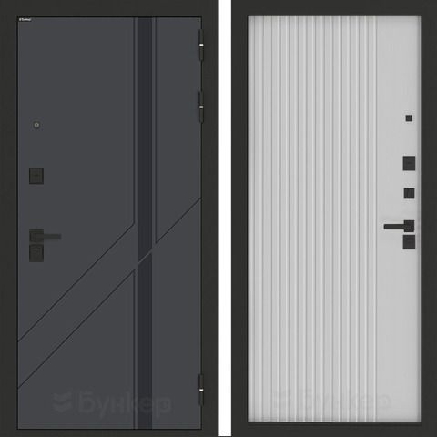 Входная металлическая дверь Бункер БН-12 Веллюто верде 29 Хомс Белый софт рельеф