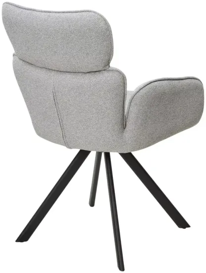 Стул LONG 360 град. поворот. NS10 Серый, букле / черный каркас