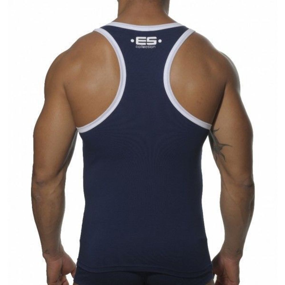 Мужская майка темно-синяя ES COLLECTION TANK TOP DARK BLUE