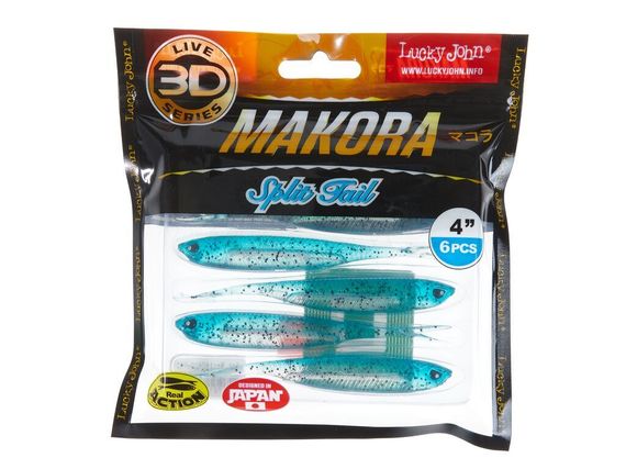 Виброхвосты LJ 3D Series MAKORA SPLIT TAIL 4.0in (10,00)/002 6шт.