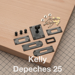 Kelly Depeches 25 // Комплект фурнитуры из нержавеющей стали, цвет черный матовый, с логотипом