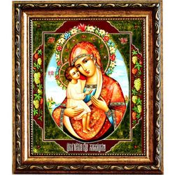 Жировицкая икона Божией Матери на холсте.