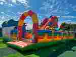 Коммерческий надувной батут «Змей Горыныч» с механизированной головой 14*8*7 м