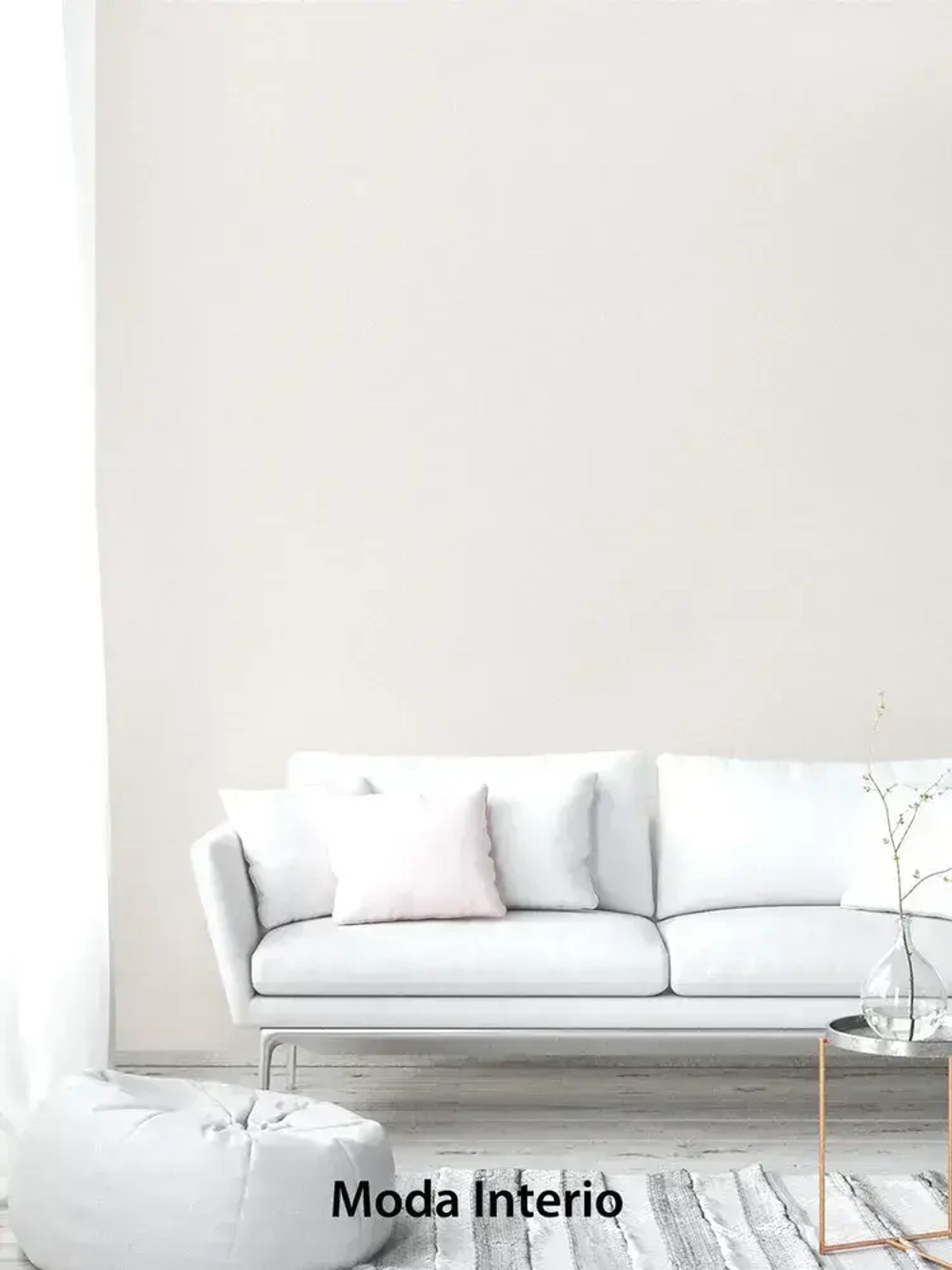 Обои флизелиновые 1.06, виниловые бежевые однотонные Textile (Moda Interio) метровые под ткань в гостиную