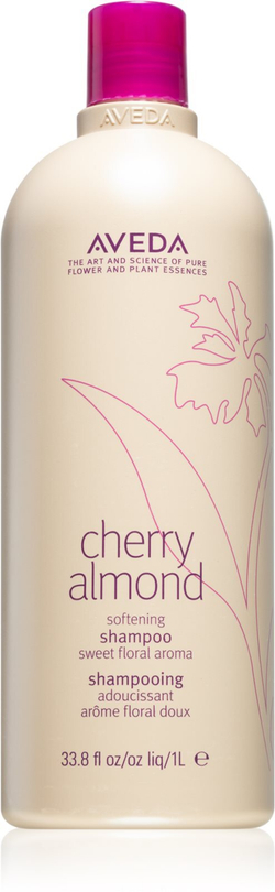 Aveda Cherry Almond Softening Shampoo - питательный шампунь для придания блеска и смягчения волос /   1000  ml  / GTIN 018084997451
