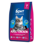Сухой корм для кошек BRIT PREMIUM с курицей для взрослых "Cat Adult Chicken", 8кг