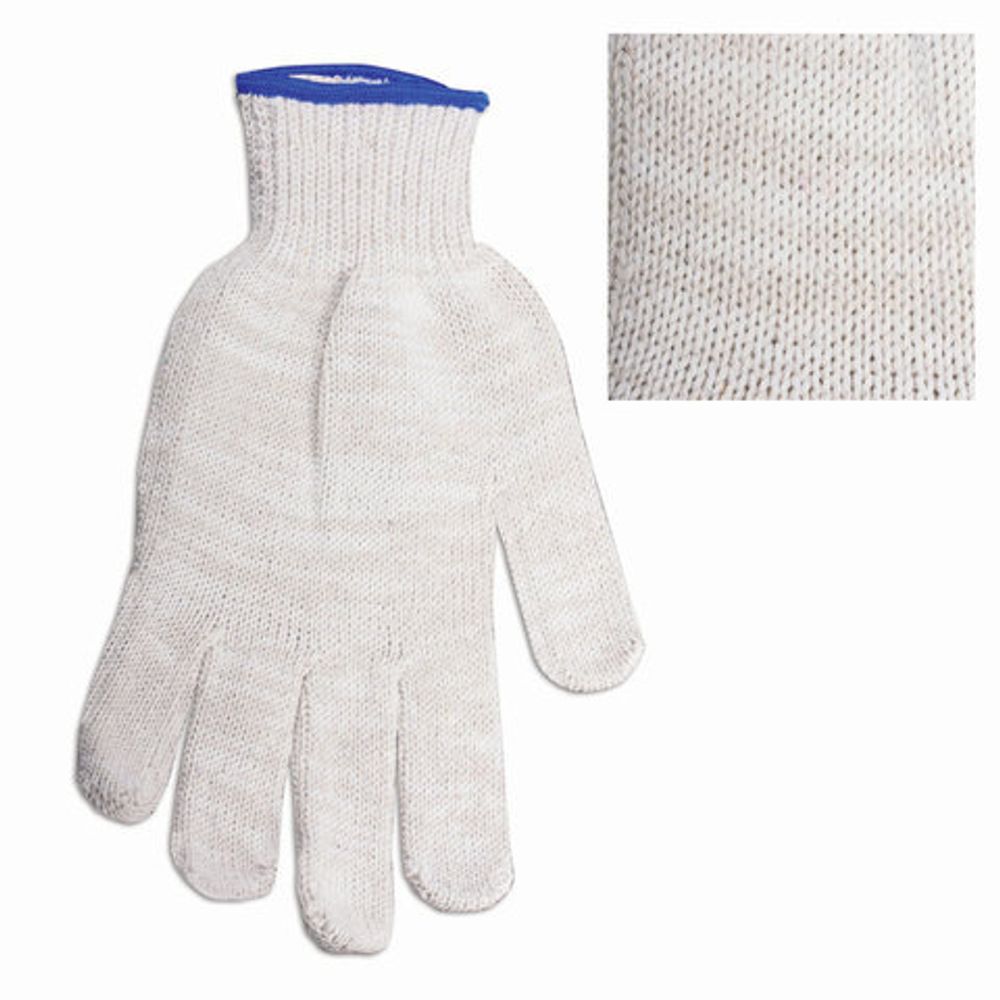 Перчатки х/б, 1 ПАРА, 7 класс, 70г, 233текс, ПВХ протетор, LAIMA ПРЕМИУМ, европодвес, БЕЛЫЕ, 601913