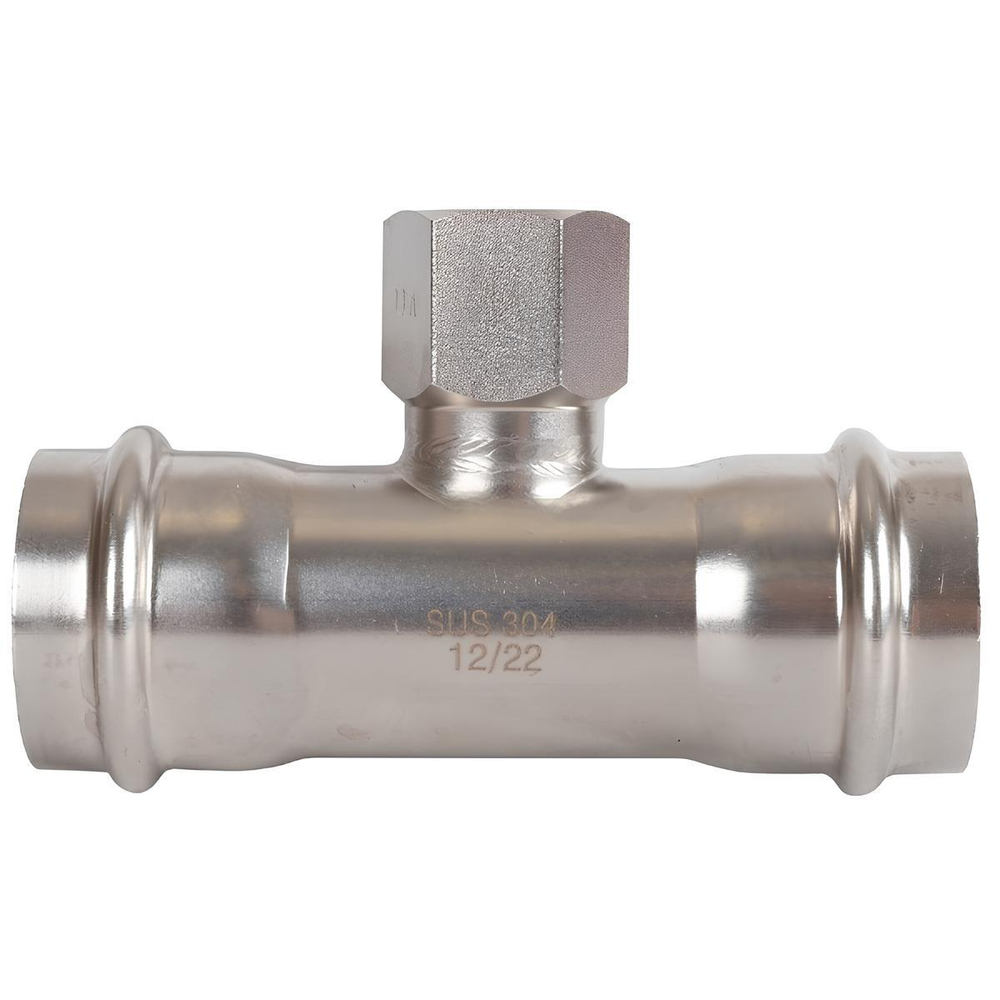 ROMMER Тройник с ВР 35x1/2" из нержавеющей стали прессовой