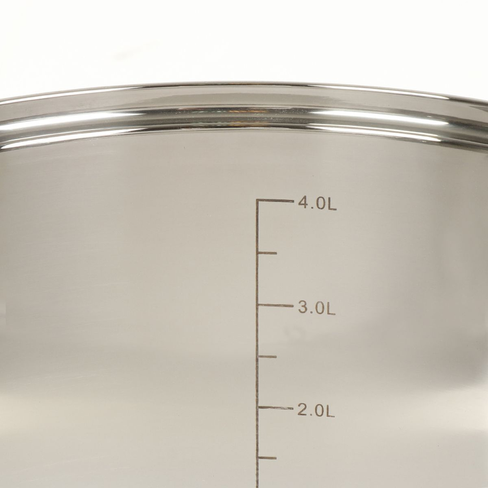 Кастрюля нерж, 5 л, крышка стекло, Daniks, Веллингтон, GS-01415-22CA, индукц