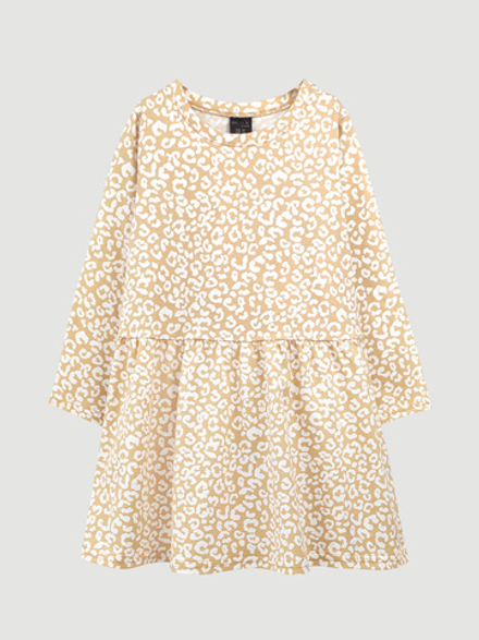 Платье с длинным рукавом Mjölk Sand Leopard