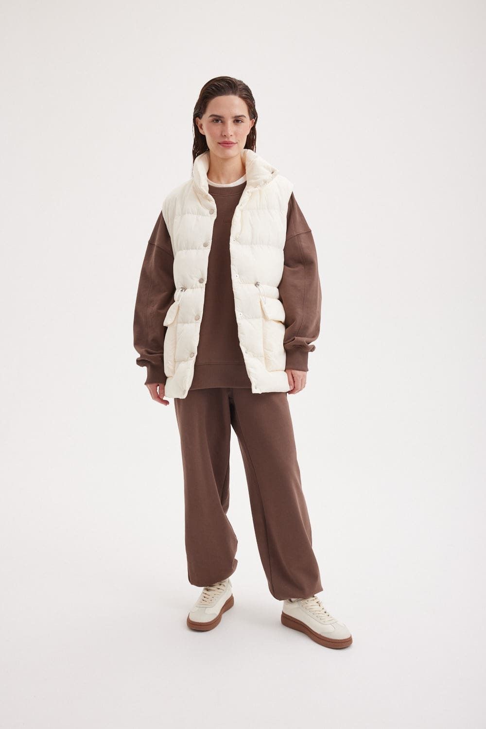 Жилет стеганый "Белый кварц" женский