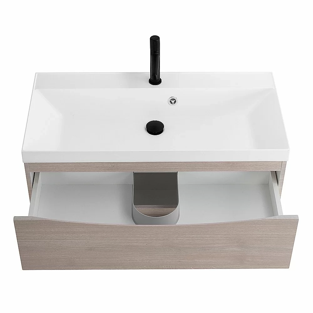 Тумба с раковиной Belbagno MARINO 80 2C-SO/BB800/450-LV-MR-AST Rovere Grigio