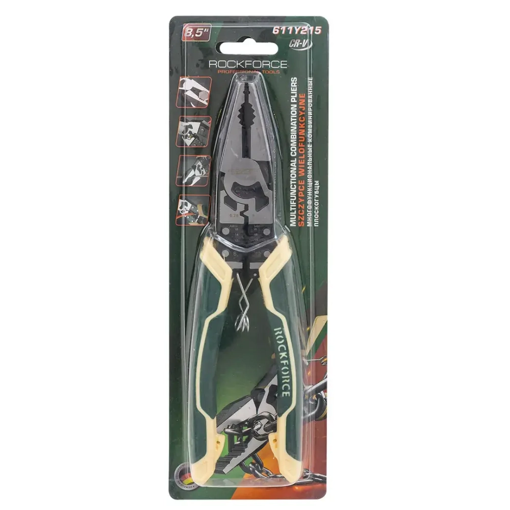 Плоскогубцы многофункциональные 8,5'' RockFORCE RF-611Y215
