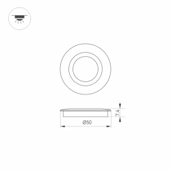 Накладка ART-DECK-CAP-FLAT-R50 (SL, STEEL) (Arlight, Металл) 024927