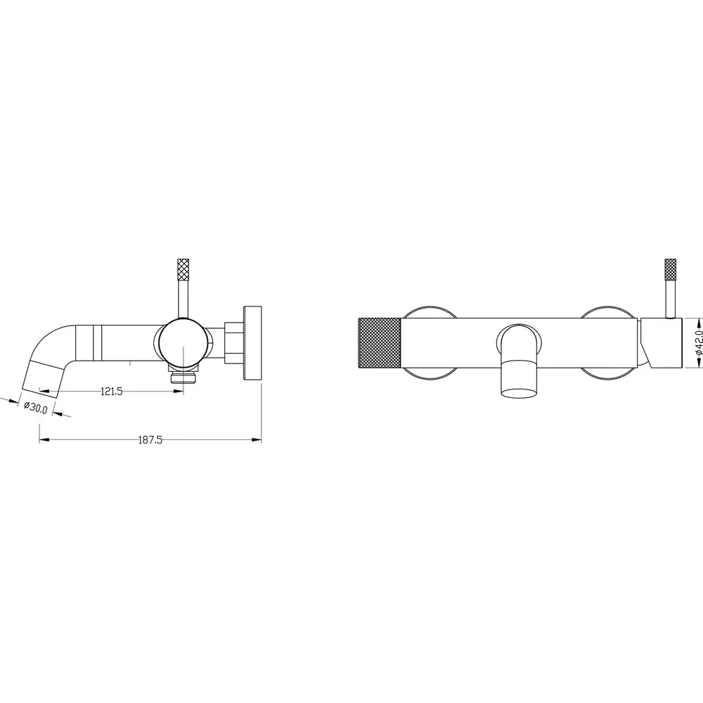 Смеситель для ванны с душем Boheme Uno 463-SGM shine gun metall