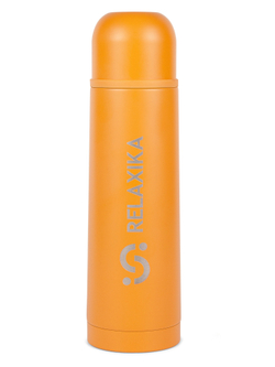 Термос Relaxika 101 (0,5 литра), желтый (стикерпак "Морской")