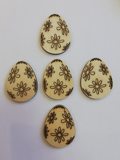 Деревянные заготовки для декорирования,ажурное яичко,5шт