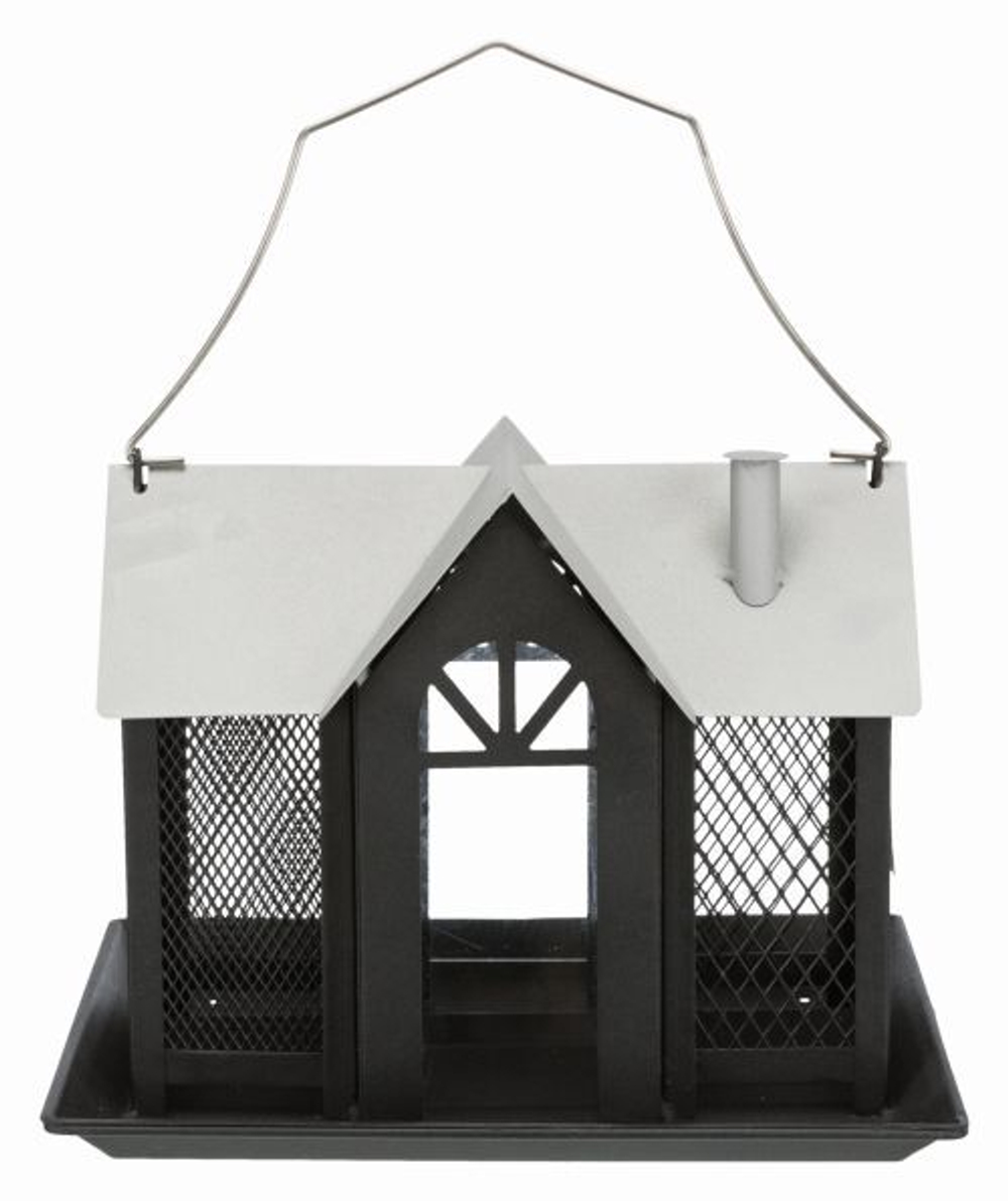 Кормушка уличная Villa, металл, 2 л/26 x 19 x 19 см, чёрный, Trixie