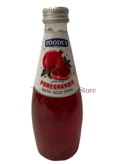 Напиток негазированный со вкусом граната с семенами базилика FOODEX 300 мл стекло