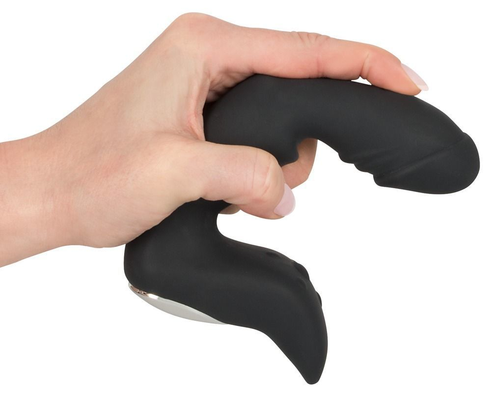 Черный перезаряжаемый вибростимулятор простаты Rechargeable Prostate Stimulator