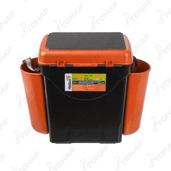 Ящик зимний Helios "FishBox" односекционный (10л) оранжевый