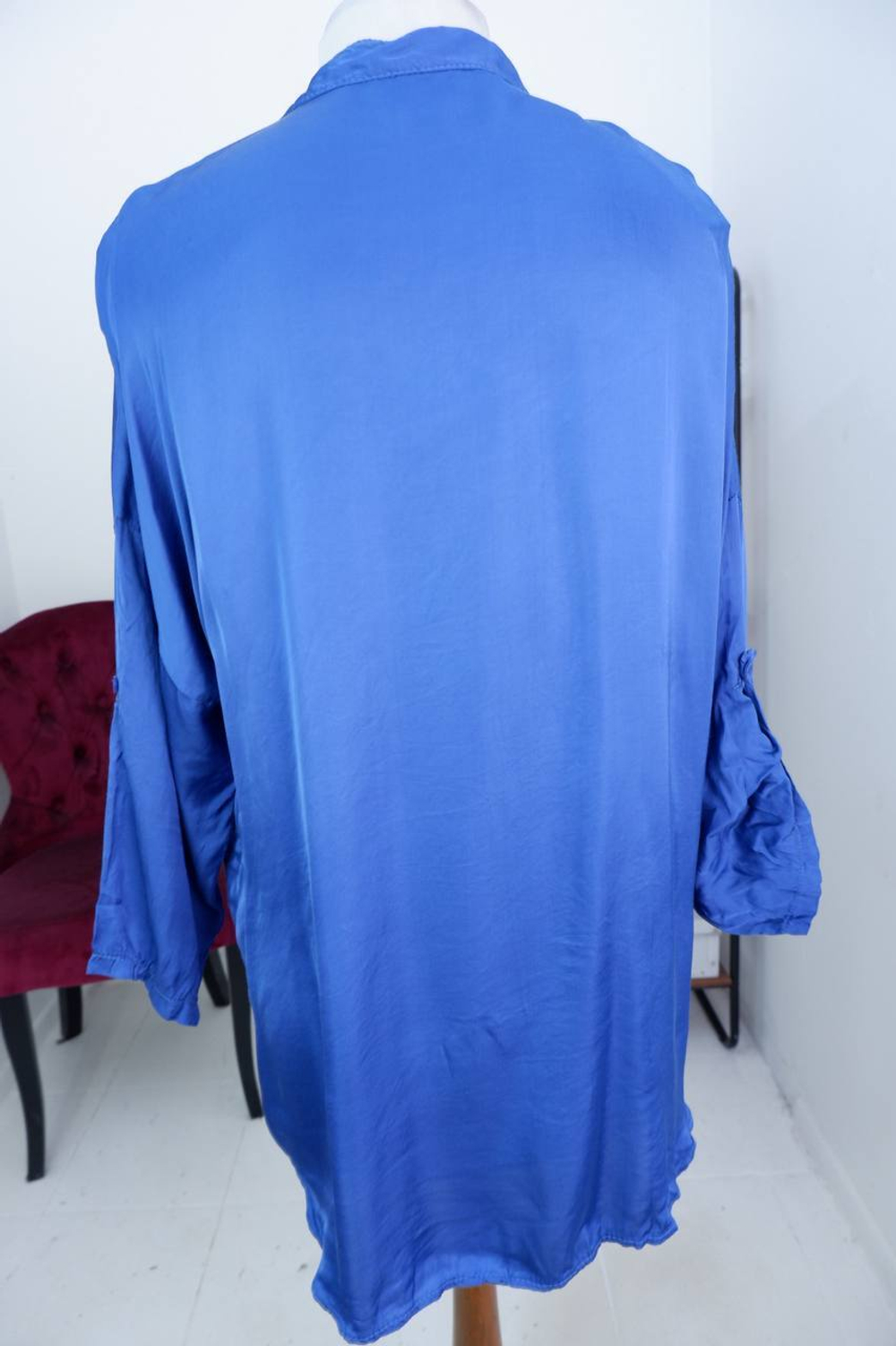 Блузка красивого оттенка, словно небо в солнечный день, 52 размер