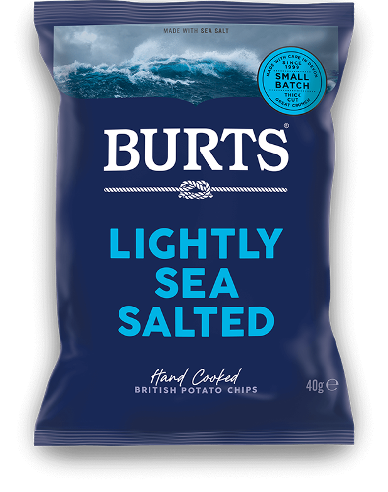 Чипсы картофельные Burts Potato Chips Lightly Sea Salted 40г