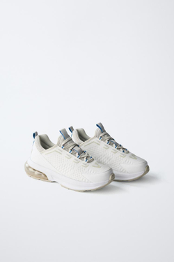 ZARA КРОССОВКИ С ВОЗДУШНОЙ ПОДУШКОЙ, БЕЛЫЙ