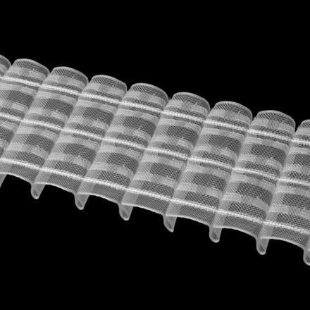 Шторная лента Oz-Is арт. 3951 МР, коэф сборки 1:2,0, цвет прозрачный (ширина 80 mm)