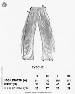EYECHE puff j cut sweatpants