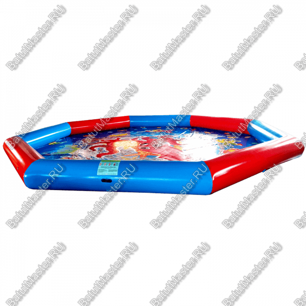 Надувной бассейн "Восьмигранник", 9*9*0.65 м, с принт-печатью на дне