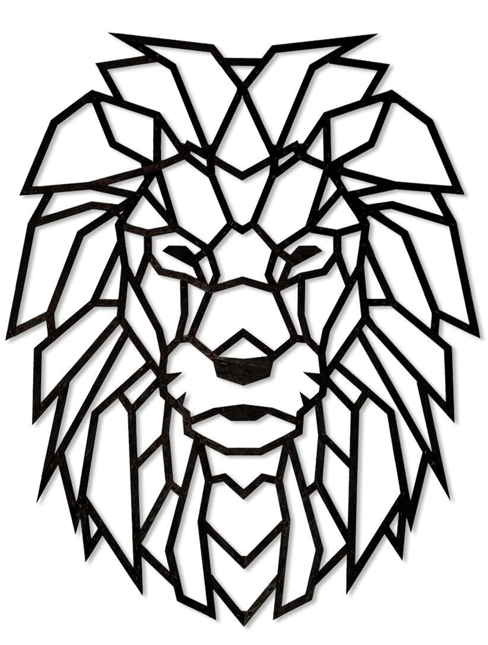 Деревянный декор настенный, панно, сборная модель EWA Design Лев