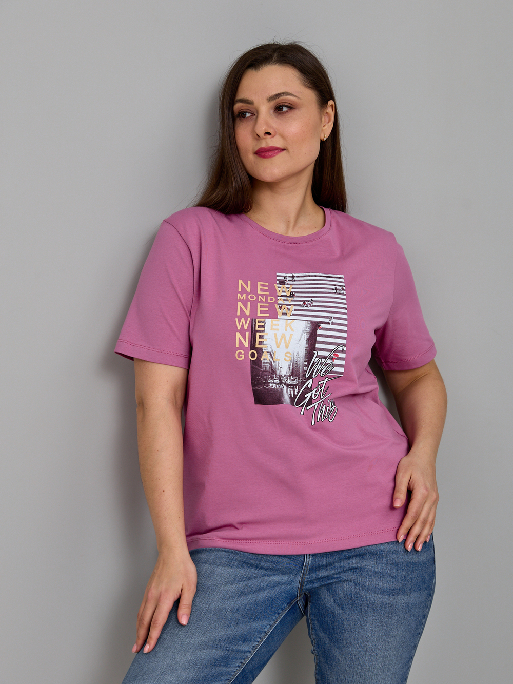 Футболка Фв-107/фуксия-город