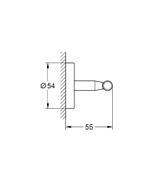 Двойной крючок Grohe BauCosmopolitan 40461001 Хром